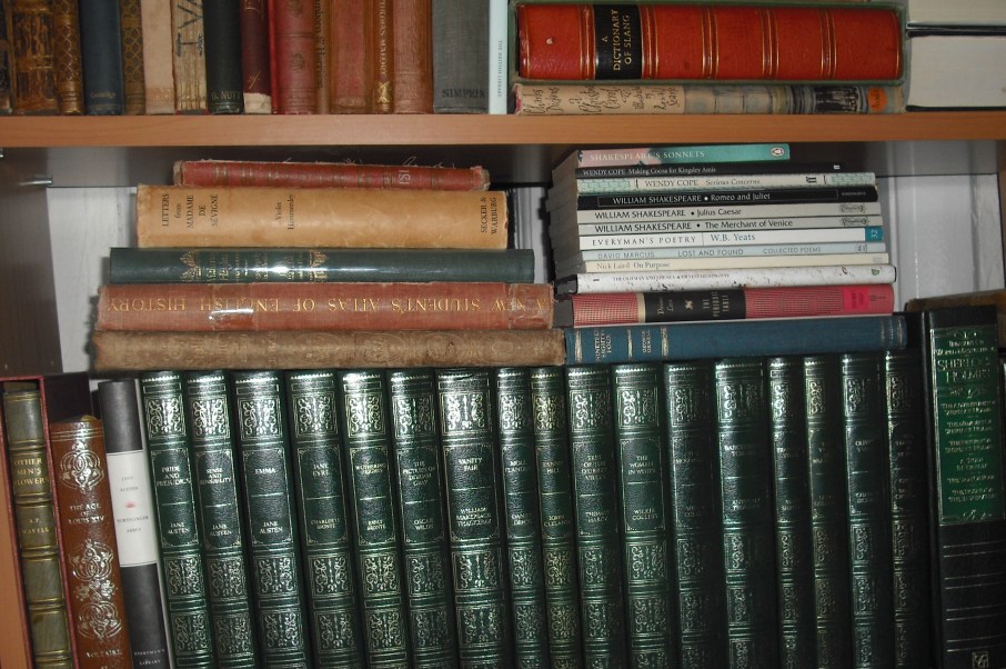classics with green and gold binding
