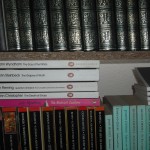 two shelves of books