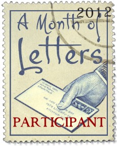 A Month of Letters Partcipants' badge