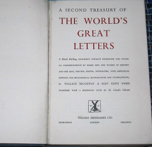 Title page of The World's Great Letters Title page of The World's Great Letters