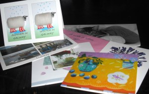 Letters and cards received in the post.