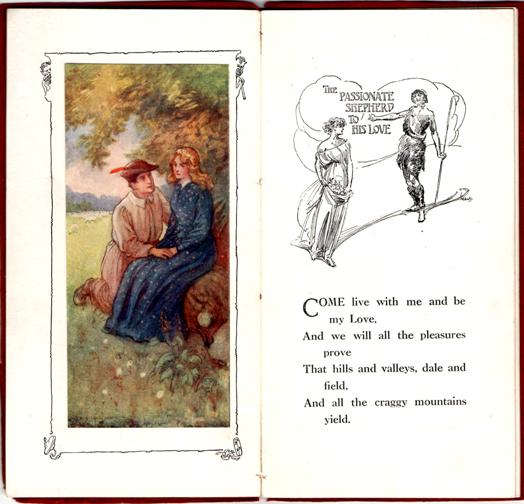 First verse with illustration of two lovers