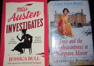 Two book covers featuring the Jane Austen as investigator stories mentioned in the text.