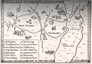 A map of Beatrix Potter's village